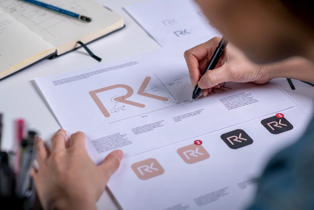 profissional realizando a construção de marca da sua empresa.